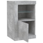 vidaXL Dulap lateral cu lumini LED, gri beton, lemn prelucrat vidaXL Dulap lateral cu lumini LED, gri beton, lemn prelucrat