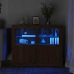 vidaXL Dulapuri laterale cu lumini LED 2 buc. stejar maro vidaXL Dulapuri laterale cu lumini LED 2 buc. stejar maro