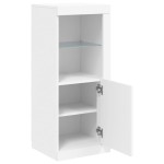 vidaXL Servantă cu lumini LED, alb, 41x37x100 cm
