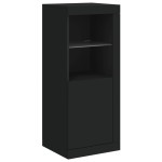 vidaXL Servantă cu lumini LED, negru, 41x37x100 cm