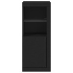 vidaXL Servantă cu lumini LED, negru, 41x37x100 cm