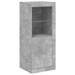 vidaXL Servantă cu lumini LED, gri beton, 41x37x100 cm vidaXL Servantă cu lumini LED, gri beton, 41x37x100 cm