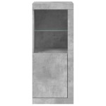 vidaXL Servantă cu lumini LED, gri beton, 41x37x100 cm vidaXL Servantă cu lumini LED, gri beton, 41x37x100 cm