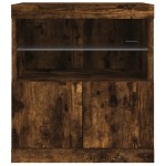 vidaXL Servantă cu lumini LED, stejar fumuriu, 60x37x67 cm vidaXL Servantă cu lumini LED, stejar fumuriu, 60x37x67 cm