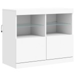vidaXL Servantă cu lumini LED, alb, 81x37x67 cm vidaXL Servantă cu lumini LED, alb, 81x37x67 cm