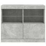 vidaXL Servantă cu lumini LED, gri beton, 81x37x67 cm vidaXL Servantă cu lumini LED, gri beton, 81x37x67 cm