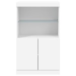 vidaXL Servantă cu lumini LED, alb, 60,5x37x100 cm