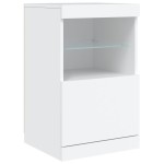 vidaXL Servantă cu lumini LED, alb, 41x37x67 cm vidaXL Servantă cu lumini LED, alb, 41x37x67 cm