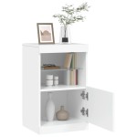 vidaXL Servantă cu lumini LED, alb, 41x37x67 cm vidaXL Servantă cu lumini LED, alb, 41x37x67 cm