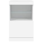 vidaXL Servantă cu lumini LED, alb, 41x37x67 cm vidaXL Servantă cu lumini LED, alb, 41x37x67 cm