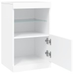 vidaXL Servantă cu lumini LED, alb, 41x37x67 cm vidaXL Servantă cu lumini LED, alb, 41x37x67 cm