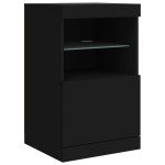 vidaXL Servantă cu lumini LED, negru, 41x37x67 cm vidaXL Servantă cu lumini LED, negru, 41x37x67 cm