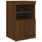 vidaXL Servantă cu lumini LED, stejar maro, 41x37x67 cm vidaXL Servantă cu lumini LED, stejar maro, 41x37x67 cm