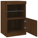 vidaXL Servantă cu lumini LED, stejar maro, 41x37x67 cm vidaXL Servantă cu lumini LED, stejar maro, 41x37x67 cm
