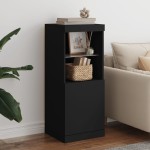 vidaXL Servantă cu lumini LED, negru, 41x37x100 cm vidaXL Servantă cu lumini LED, negru, 41x37x100 cm