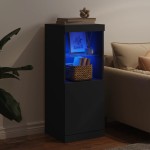vidaXL Servantă cu lumini LED, negru, 41x37x100 cm vidaXL Servantă cu lumini LED, negru, 41x37x100 cm