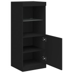 vidaXL Servantă cu lumini LED, negru, 41x37x100 cm vidaXL Servantă cu lumini LED, negru, 41x37x100 cm