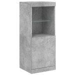 vidaXL Servantă cu lumini LED, gri beton, 41x37x100 cm