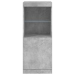 vidaXL Servantă cu lumini LED, gri beton, 41x37x100 cm