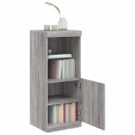 vidaXL Servantă cu lumini LED, gri sonoma, 41x37x100 cm