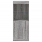 vidaXL Servantă cu lumini LED, gri sonoma, 41x37x100 cm