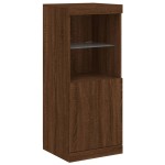 vidaXL Servantă cu lumini LED, stejar maro, 41x37x100 cm vidaXL Servantă cu lumini LED, stejar maro, 41x37x100 cm