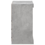 vidaXL Servantă cu lumini LED, gri beton, 60,5x37x67 cm