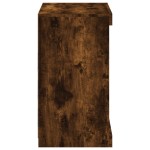 vidaXL Servantă cu lumini LED, stejar fumuriu, 60,5x37x67 cm