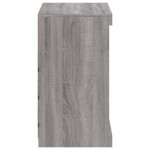 vidaXL Servantă cu lumini LED, gri sonoma, 60,5x37x67 cm