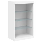 vidaXL Servantă cu lumini LED, alb, 60,5x37x100 cm