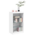 vidaXL Servantă cu lumini LED, alb, 60,5x37x100 cm