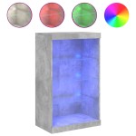 vidaXL Servantă cu lumini LED, gri beton, 60,5x37x100 cm vidaXL Servantă cu lumini LED, gri beton, 60,5x37x100 cm
