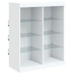 vidaXL Servantă cu lumini LED, alb, 81x37x100 cm vidaXL Servantă cu lumini LED, alb, 81x37x100 cm