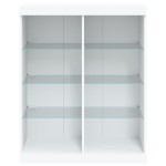 vidaXL Servantă cu lumini LED, alb, 81x37x100 cm vidaXL Servantă cu lumini LED, alb, 81x37x100 cm