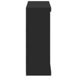 vidaXL Servantă cu lumini LED, negru, 81x37x100 cm