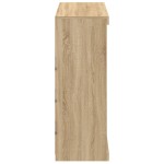 vidaXL Servantă cu lumini LED, stejar sonoma, 81x37x100 cm