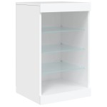 vidaXL Servantă cu lumini LED, alb, 41x37x67 cm vidaXL Servantă cu lumini LED, alb, 41x37x67 cm