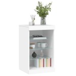 vidaXL Servantă cu lumini LED, alb, 41x37x67 cm vidaXL Servantă cu lumini LED, alb, 41x37x67 cm