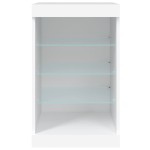 vidaXL Servantă cu lumini LED, alb, 41x37x67 cm vidaXL Servantă cu lumini LED, alb, 41x37x67 cm