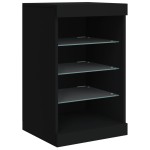 vidaXL Servantă cu lumini LED, negru, 41x37x67 cm vidaXL Servantă cu lumini LED, negru, 41x37x67 cm