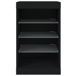vidaXL Servantă cu lumini LED, negru, 41x37x67 cm vidaXL Servantă cu lumini LED, negru, 41x37x67 cm