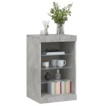vidaXL Servantă cu lumini LED, gri beton, 41x37x67 cm