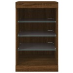 vidaXL Servantă cu lumini LED, stejar maro, 41x37x67 cm vidaXL Servantă cu lumini LED, stejar maro, 41x37x67 cm
