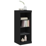 vidaXL Servantă cu lumini LED, negru, 41x37x100 cm