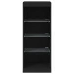 vidaXL Servantă cu lumini LED, negru, 41x37x100 cm