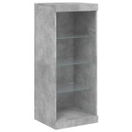 vidaXL Servantă cu lumini LED, gri beton, 41x37x100 cm