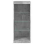 vidaXL Servantă cu lumini LED, gri beton, 41x37x100 cm