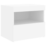vidaXL Noptieră cu lumini LED, alb, 50x40x45 cm vidaXL Noptieră cu lumini LED, alb, 50x40x45 cm