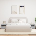 vidaXL Noptiere cu lumini LED, 2 buc., gri beton, 50x40x45 cm