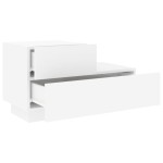 vidaXL Noptieră cu lumini LED, alb, 70x36x40,5 cm vidaXL Noptieră cu lumini LED, alb, 70x36x40,5 cm